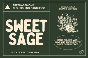 Sweet Sage Crystal Candle